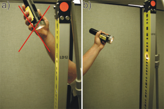 Photo showing how to illuminate measurements