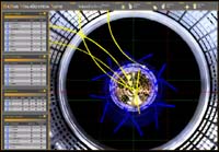 BaBar 3D Visualization Suite  Z-axis SVT View